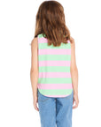 Pinky Aloe Stripe Shirttail Muscle Tee Girls chaserbrand