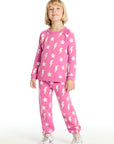 Basic Pink Lightning Pullover Girls chaserbrand