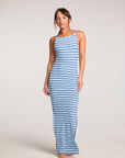 Evelyn Amalfi Blue Stripe Midi Dress WOMENS chaserbrand