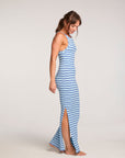 Evelyn Amalfi Blue Stripe Midi Dress WOMENS chaserbrand