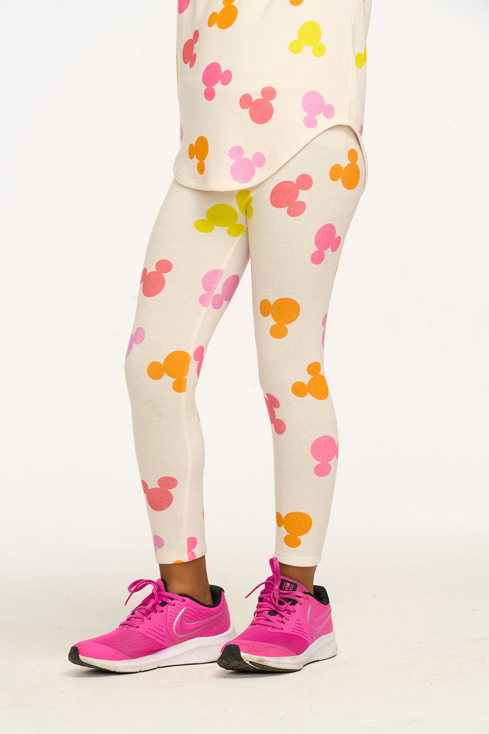 Lularoe Disney Mickey Mouse multi colors & colorful retro domino Girls Leggings  Onesize