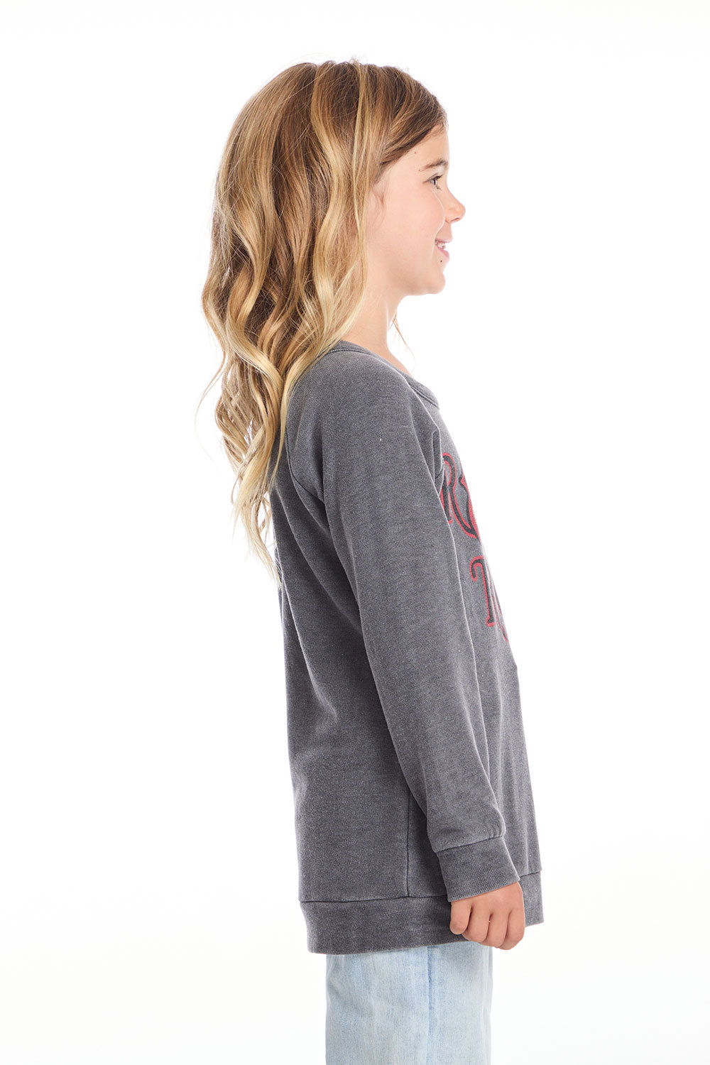 Rolling Stones Rock & Roll Logo Girls Raglan Pullover GIRLS chaserbrand