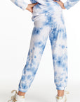 Denim Tie Dye Heart Cozy Knit Sweatpant Girls chaserbrand