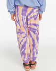 Slim Peach Lavender Tie Dye Girls Slouchy Pant Girls chaserbrand