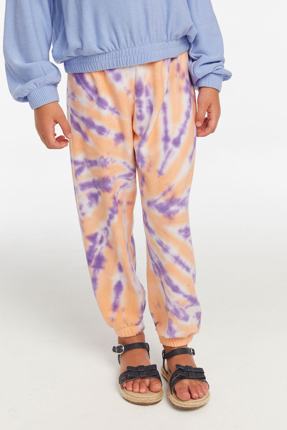 Slim Peach Lavender Tie Dye Girls Slouchy Pant Girls chaserbrand