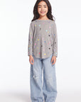 Embroidered Stars & Bolts Girls Long Sleeve Girls chaserbrand