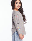 Embroidered Stars & Bolts Girls Long Sleeve Girls chaserbrand
