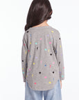 Embroidered Stars & Bolts Girls Long Sleeve Girls chaserbrand