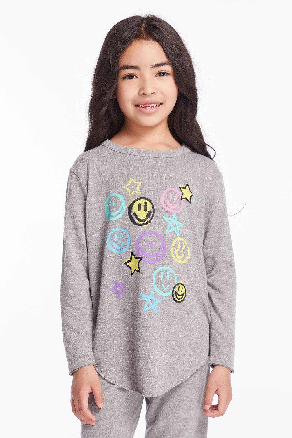 Smiley Graffiti Girls Long Sleeve Girls chaserbrand