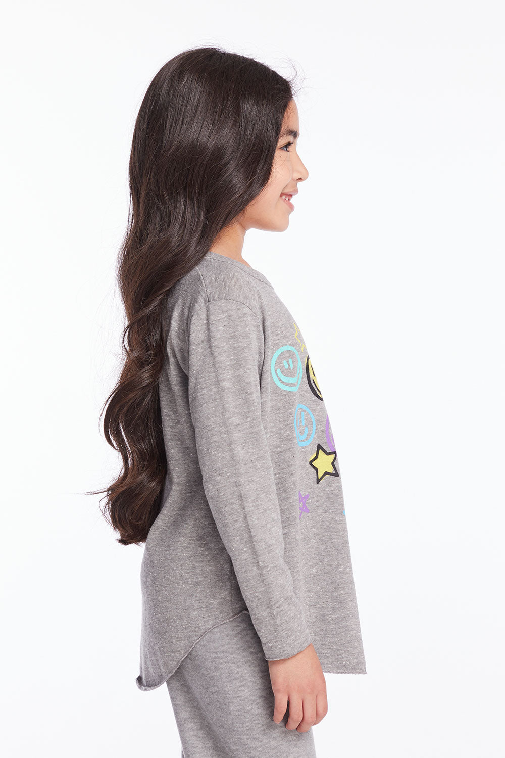 Smiley Graffiti Girls Long Sleeve Girls chaserbrand