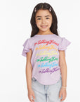 Rolling Stones Rainbow Script Girls Tee Girls chaserbrand