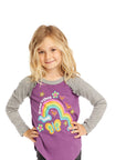 Good Vibes Rainbow Baseball Tee GIRLS chaserbrand