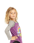 Good Vibes Rainbow Baseball Tee GIRLS chaserbrand