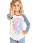 Grateful Dead Skull & Roses Baseball Tee GIRLS chaserbrand