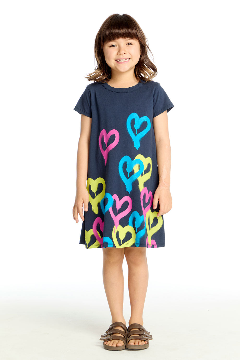 Graffiti Hearts Dress Girls chaserbrand