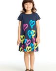 Graffiti Hearts Dress Girls chaserbrand