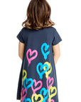 Graffiti Hearts Dress Girls chaserbrand