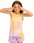 Happy Flouncy High Neck Tank GIRLS chaserbrand