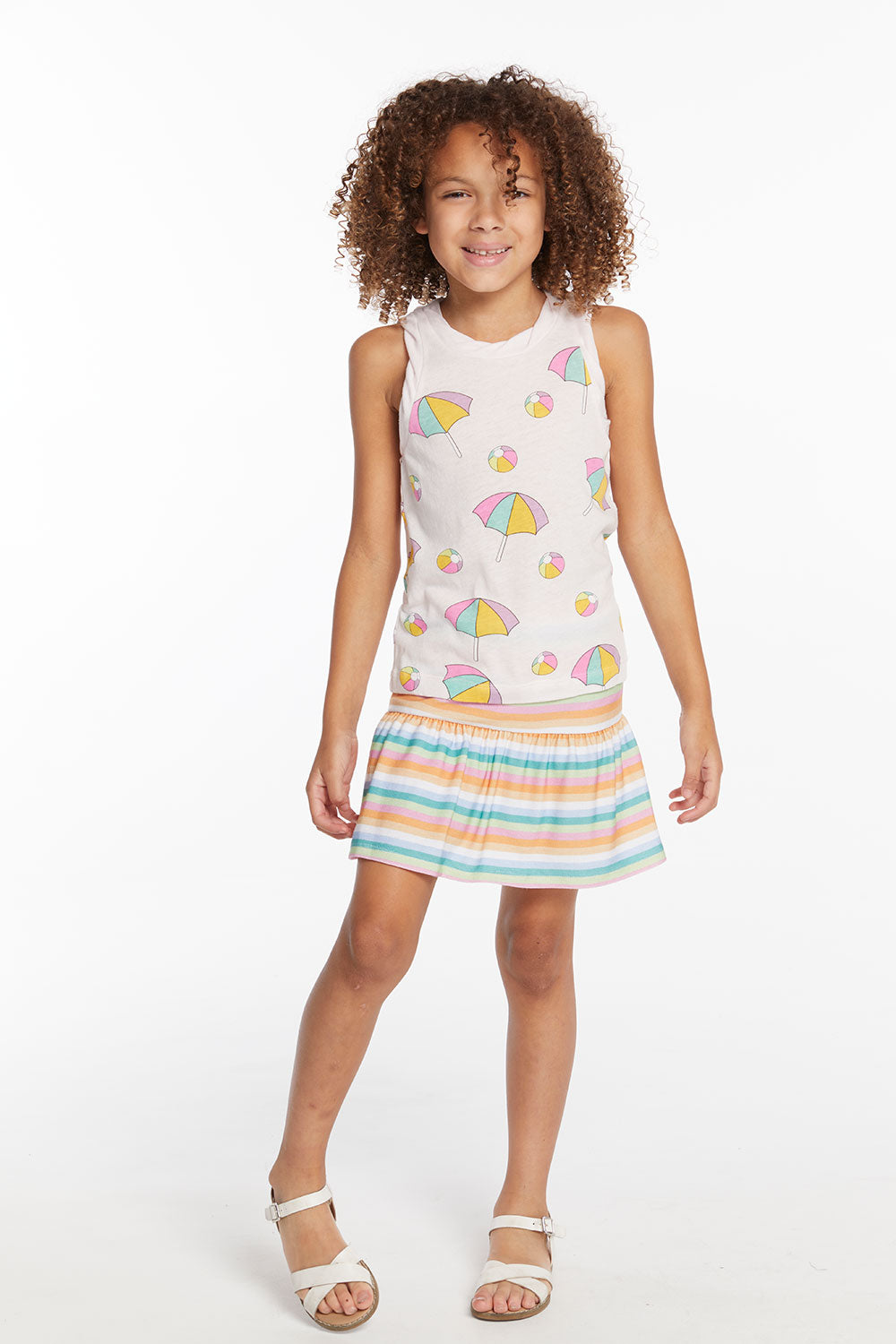 Beach Balls & Umbrellas Girls Tank Top GIRLS chaserbrand