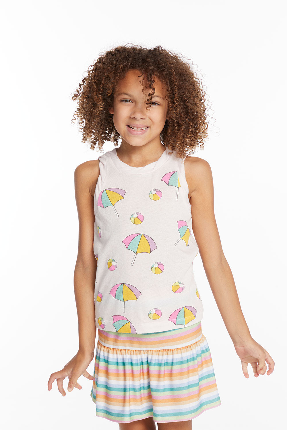 Beach Balls &amp; Umbrellas Girls Tank Top GIRLS chaserbrand