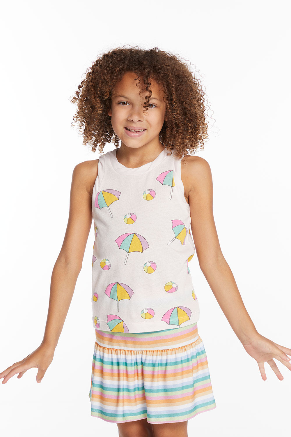 Beach Balls &amp; Umbrellas Girls Tank Top GIRLS chaserbrand