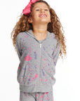 Splatter Paint Zip-up Hoodie Girls chaserbrand