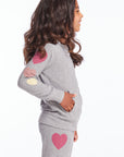 Multi Hearts Girls Zip Up Hoodie Girls chaserbrand