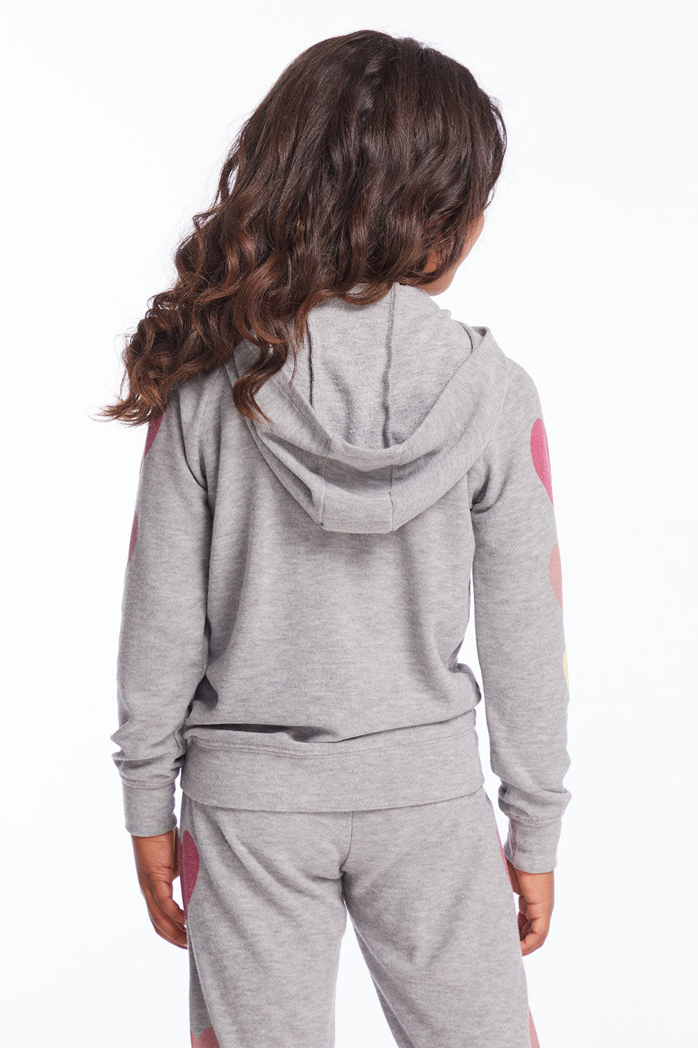 Multi Hearts Girls Zip Up Hoodie Girls chaserbrand