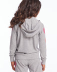 Multi Hearts Girls Zip Up Hoodie Girls chaserbrand