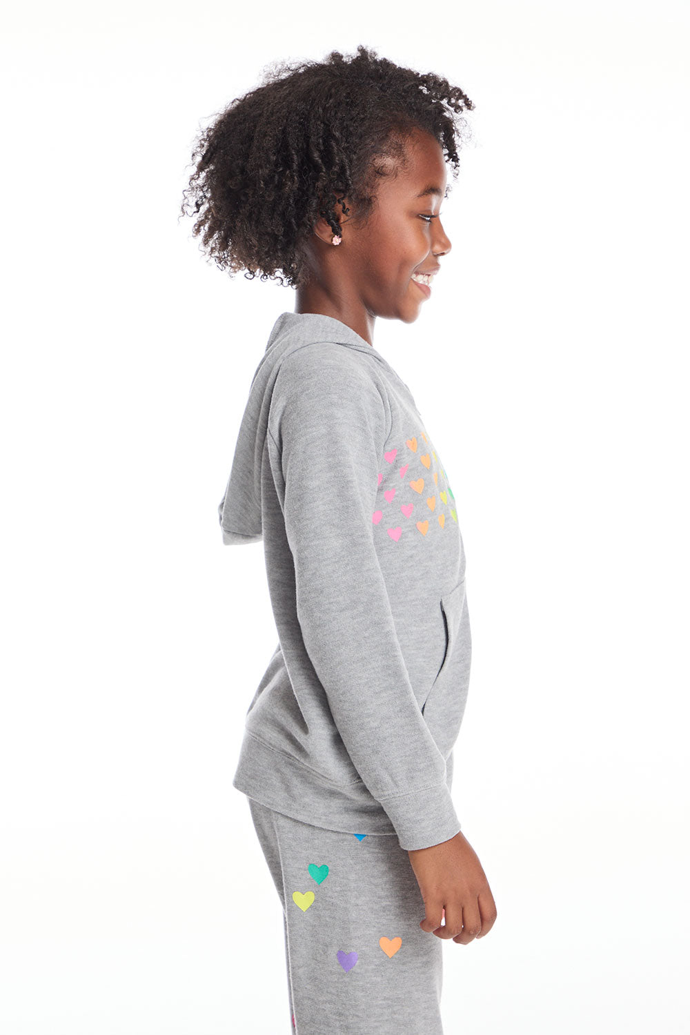 Rainbow Hearts Girls Zip Up Hoodie GIRLS chaserbrand
