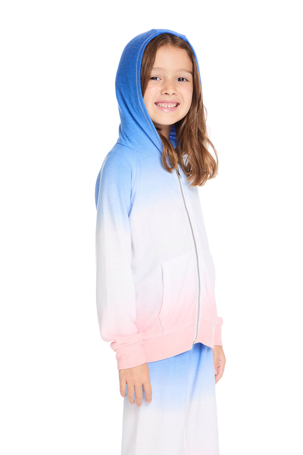 Cotton Candy Dip Dye Zip Up Girls chaserbrand