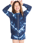 Zip Up Indigo Heart Hoodie Girls chaserbrand