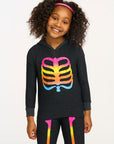 Rainbow Skeleton Pullover Hi/Lo Hoodie GIRLS chaserbrand