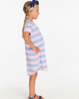 Puff Sleeve Bubblegum Stripe Dress Girls chaserbrand