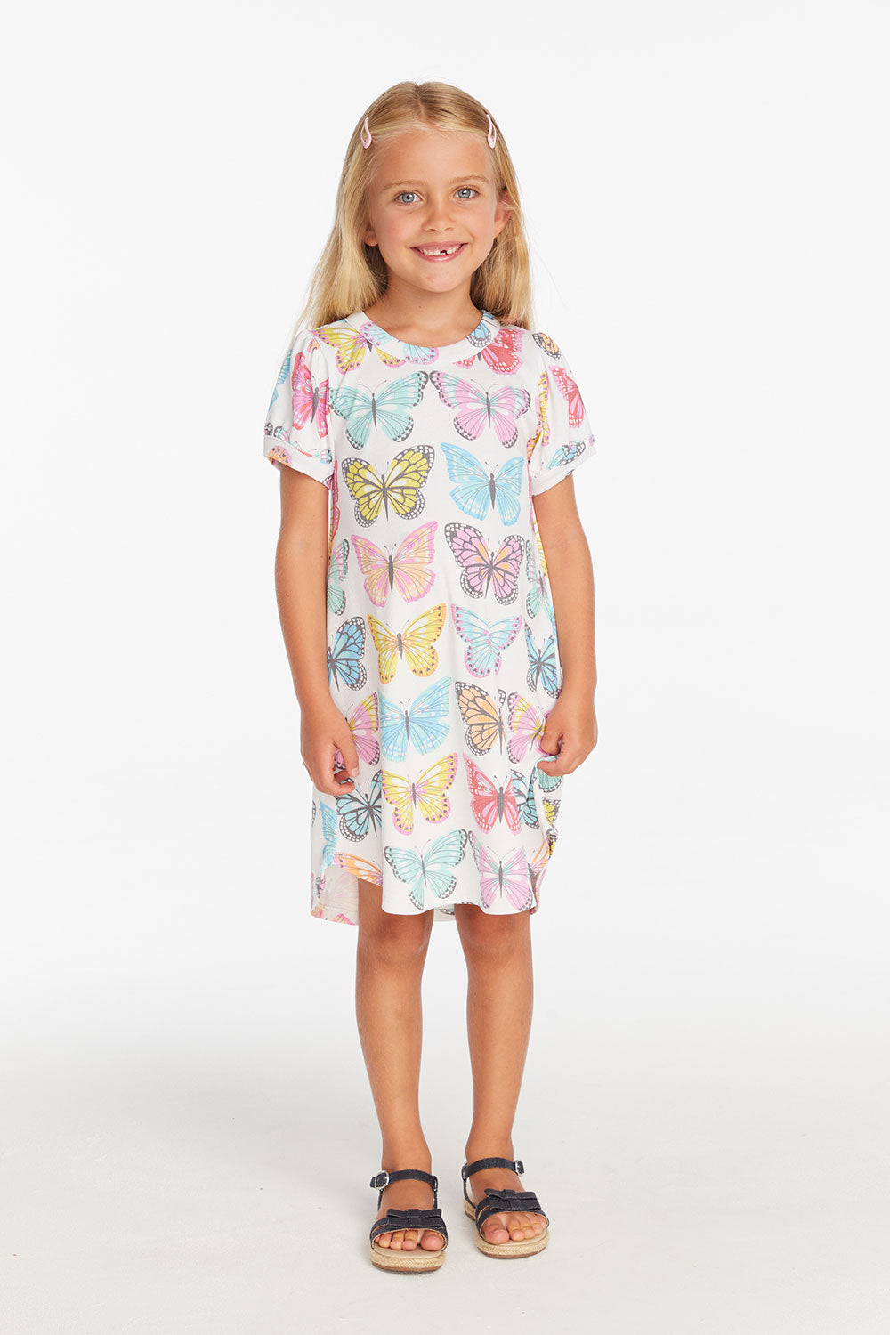 Puff Sleeve "She's a Butterfly" Dress Girls chaserbrand