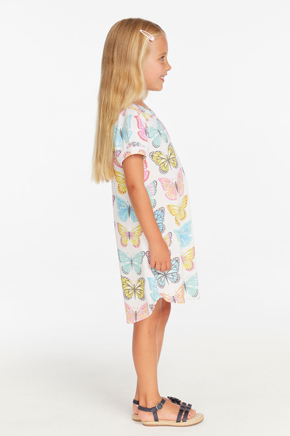 Puff Sleeve "She's a Butterfly" Dress Girls chaserbrand