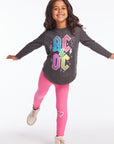 AC/DC Bolts & Stars Logo Girls Long Sleeve Girls chaserbrand