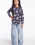 Allover Ice Skates Girls Long Sleeve Girls chaserbrand