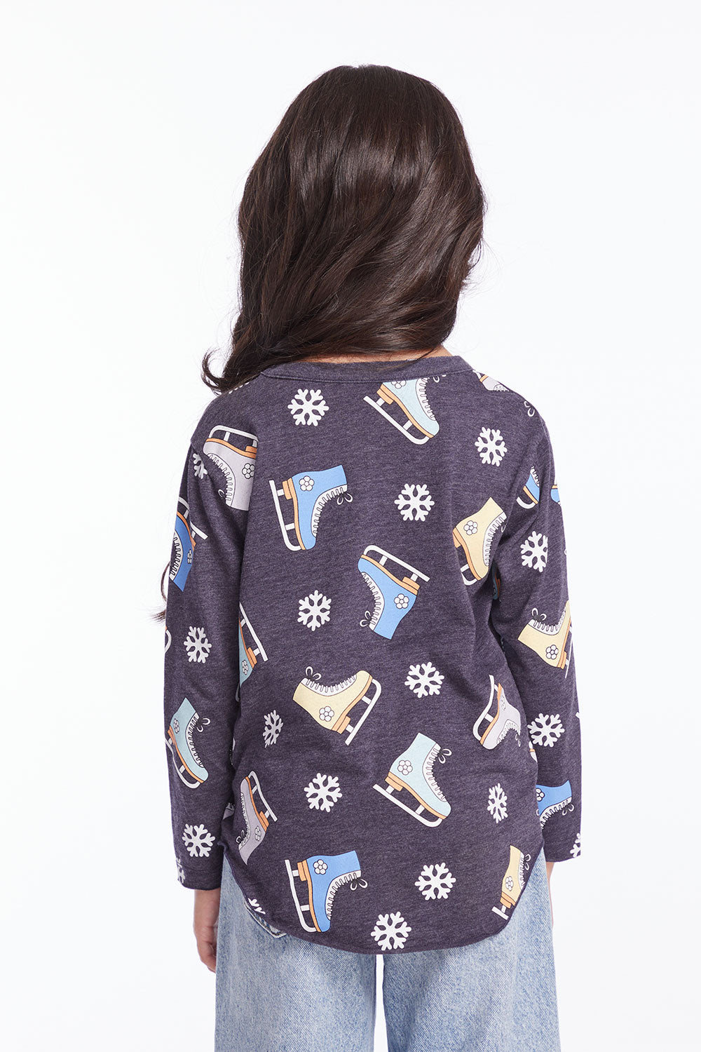 Allover Ice Skates Girls Long Sleeve Girls chaserbrand