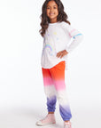 Rainbow Watercolor Girls Long Sleeve Girls chaserbrand