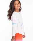 Rainbow Watercolor Girls Long Sleeve Girls chaserbrand