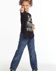 Woodstock Peace Love Music Girls Long Sleeve Girls chaserbrand