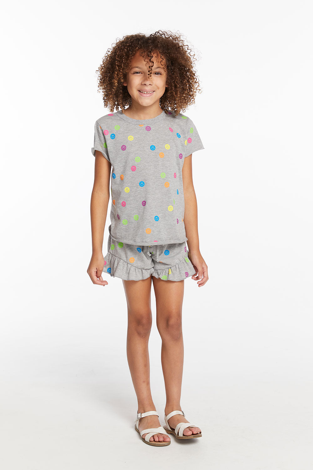 Rainbow Smiles Girls Crew Neck Tee GIRLS chaserbrand