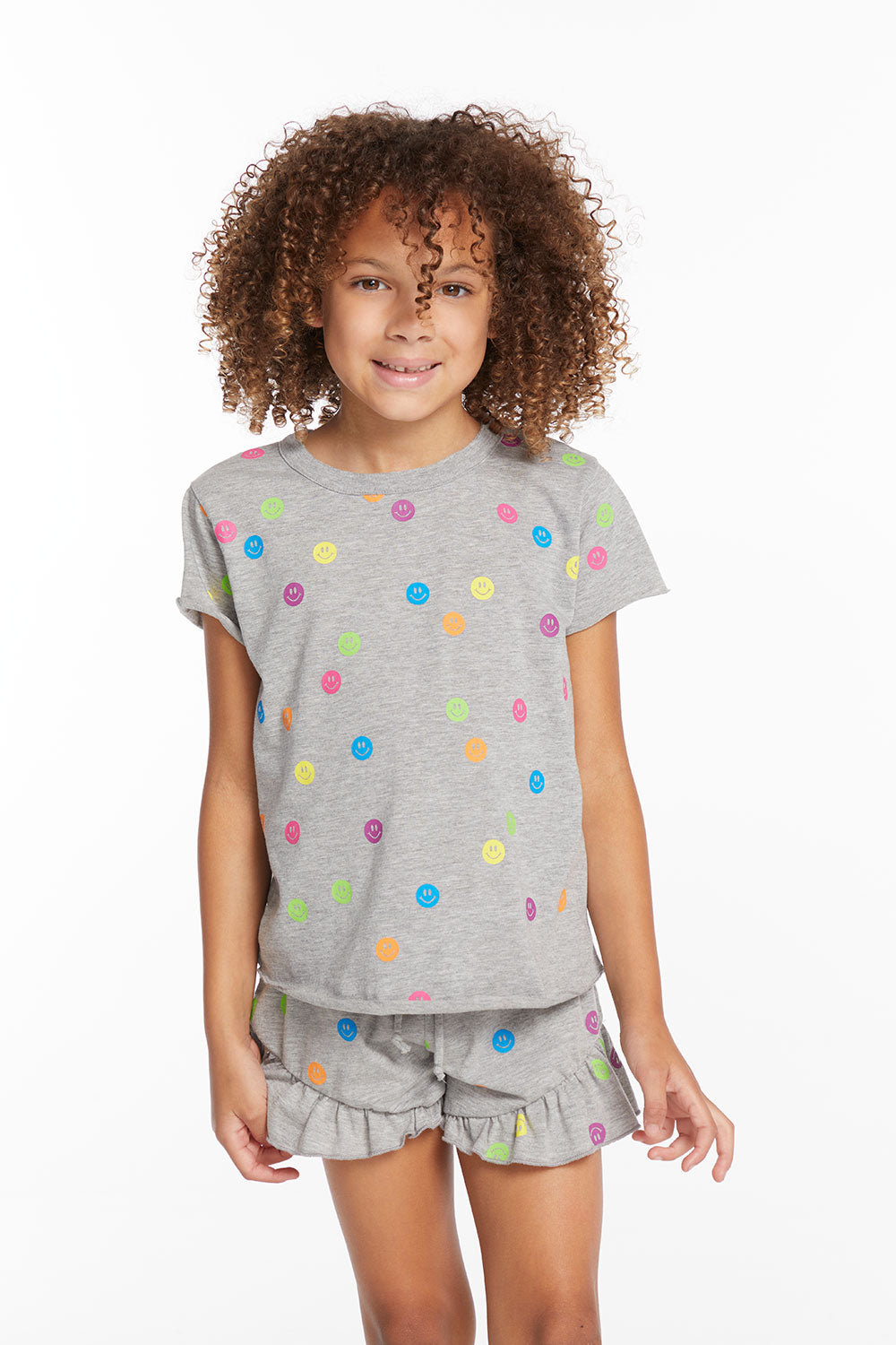 Rainbow Smiles Girls Crew Neck Tee GIRLS chaserbrand