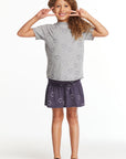 Glitter Hearts Girls Peplum Skirt Girls chaserbrand