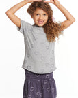 Glitter Hearts Girls Crew Neck Tee Girls chaserbrand