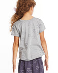 Glitter Hearts Girls Crew Neck Tee Girls chaserbrand