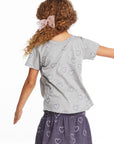 Glitter Hearts Girls Crew Neck Tee Girls chaserbrand