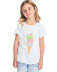 Glitter Ice Cream Cone Girls Shirttail Tee GIRLS chaserbrand