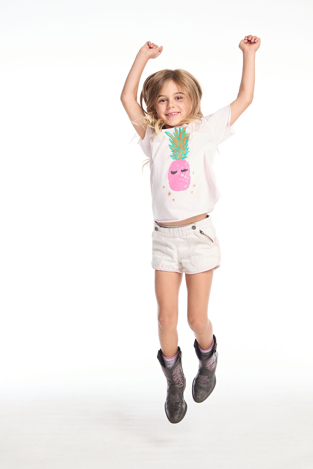Lashy Pineapple Girls Shirttail Tee GIRLS chaserbrand